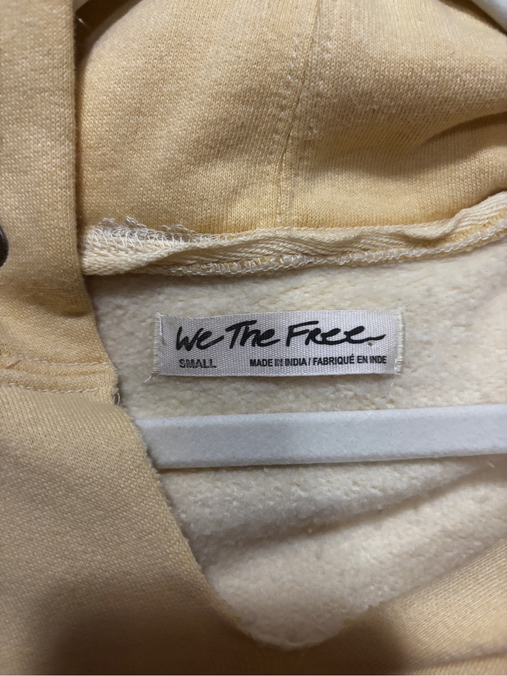 We The Free Yellow Floral Appliqué Hoodie with Pink & Purple Accents - Picture 5 of 5